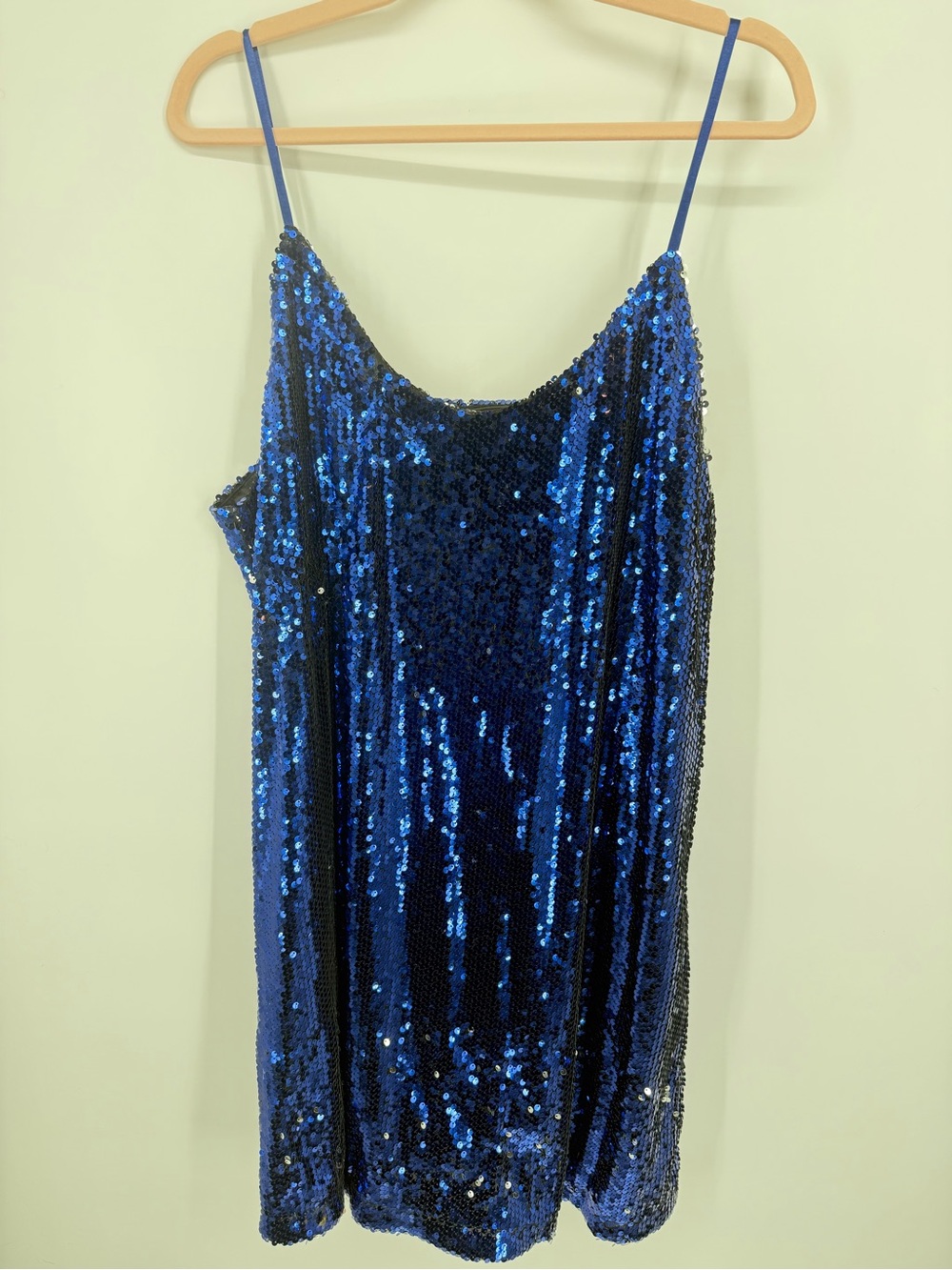 Allegra K Women Sequin Mini Dress Adjustable Straps XL Party/Cocktail Glam Club